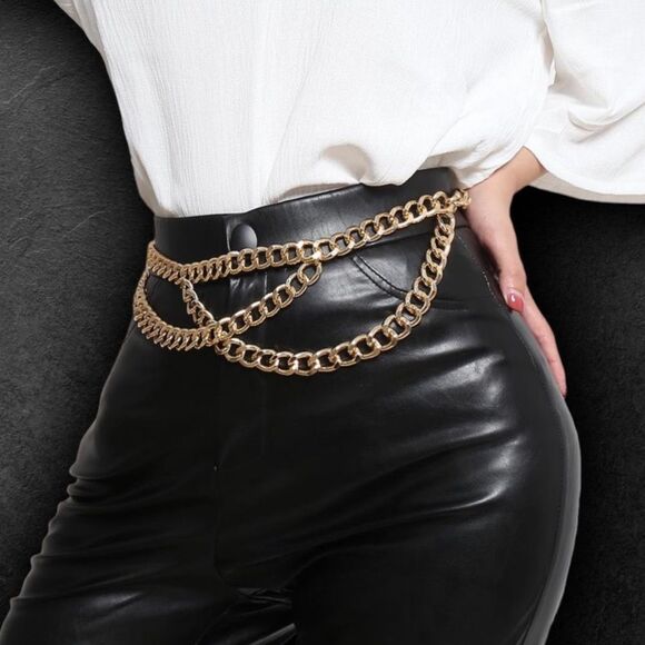 COPY - Revolve Gold Osiris Layered Styling Belt - Picture 1 of 2